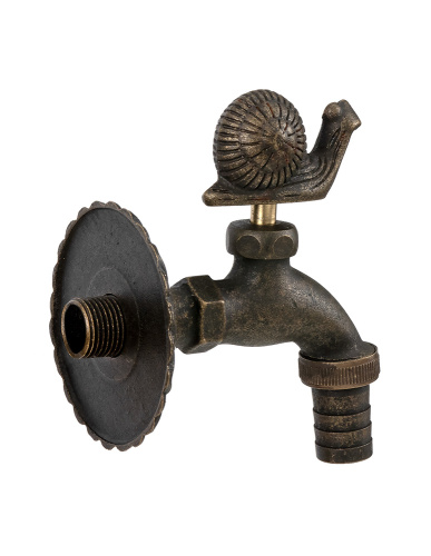 Кран SANTERA декор. с нос. Улитка "бронза" 1/2" фото в интернет-магазине САНТЕХСИТИ