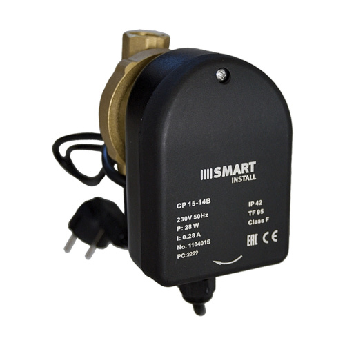 Насос для рециркуляции ГВС Smart Install CP 15-14B 85мм 28Вт фото в интернет-магазине САНТЕХСИТИ