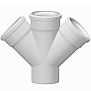 Канализация SINIKON COMFORT (бел.цв, бесшум.) Крестовина 110х110х110х45 фото в интернет-магазине САНТЕХСИТИ