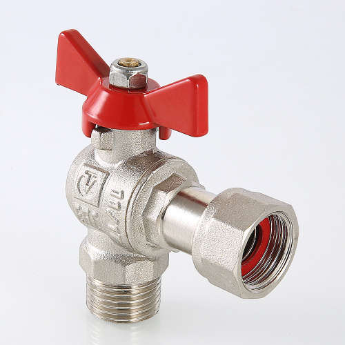 Кран шаровой угловой с накидной гайкой VALTEC 1/2" вн-нар фото в интернет-магазине САНТЕХСИТИ