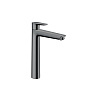 Hansgrohe Talis E Смеситель для раковины 240, на 1 отв, с донным клапаном, излив 183мм, цвет: шлифованный черный хром фото в интернет-магазине САНТЕХСИТИ