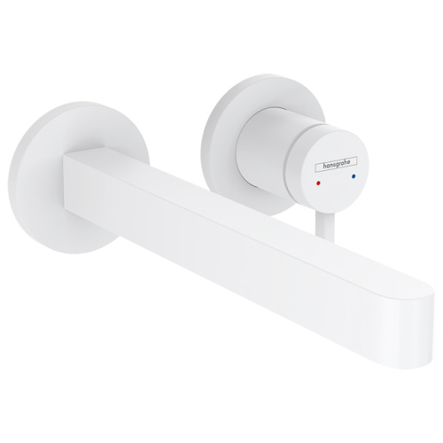 Hansgrohe Finoris Смеситель для раковины, встраиваемый, излив 22.8см., внешняя часть, цвет: белый матовый фото в интернет-магазине САНТЕХСИТИ