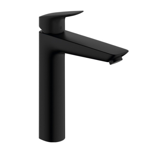 Hansgrohe Logis Смеситель для раковины, 1 отв., с донным клапаном, цвет: черный матовый фото в интернет-магазине САНТЕХСИТИ