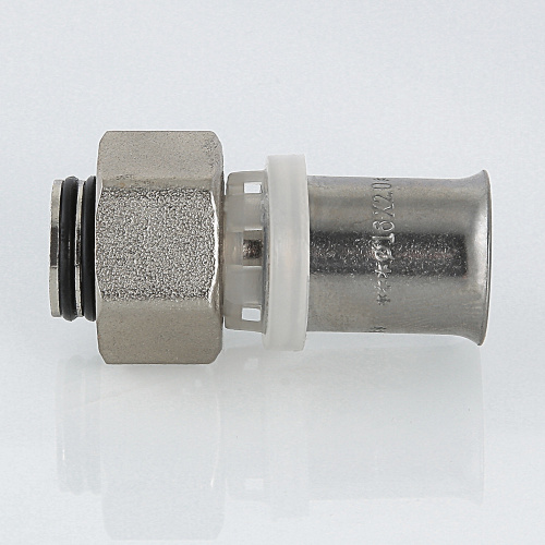 Пресс фитинг VALTEC Соединитель 16(2.0)х1/2 с накидной гайкой под евроконус фото в интернет-магазине САНТЕХСИТИ