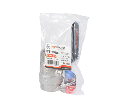 Кран шаровый PROFACTOR STRONG 1" вн.-вн стальная рукоятка фото в интернет-магазине САНТЕХСИТИ