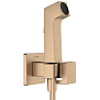Hansgrohe Bidette E Гигиенический душ со смесителем, держателем и шлангом 125см., цвет: шлифованная бронза фото в интернет-магазине САНТЕХСИТИ