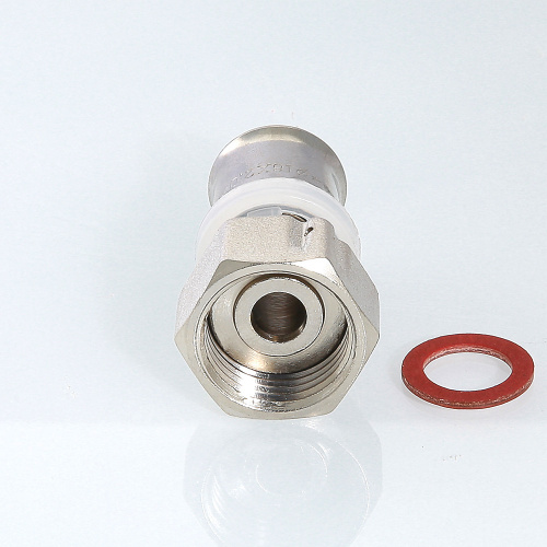 Пресс фитинг VALTEC Соединитель с накидной гайкой 20х1/2" фото в интернет-магазине САНТЕХСИТИ