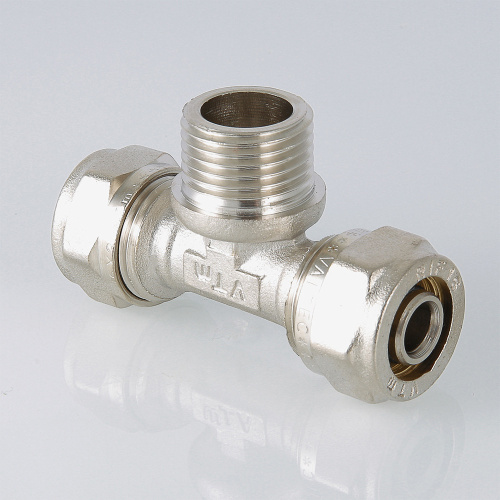 Обжимной фитинг VALTEC Тройник с переходом на нар. р. 20х1/2" фото в интернет-магазине САНТЕХСИТИ