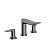Hansgrohe Talis E Смеситель для раковины 150, на 3 отв, с донным клапаном, излив 112мм, цвет: шлифованный черный хром фото в интернет-магазине САНТЕХСИТИ