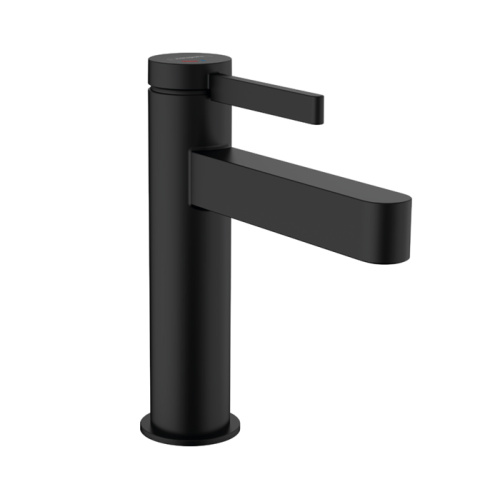 Hansgrohe Finoris Смеситель для раковины на 1 отверстие, однорычажный, с донным клапаном, цвет:черный матовый фото в интернет-магазине САНТЕХСИТИ