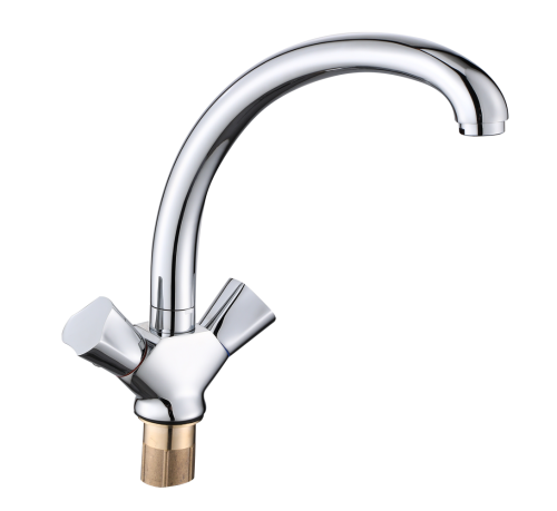 Смеситель для раковины, с поворотным J-изливом VIEIR V150121 фото в интернет-магазине САНТЕХСИТИ