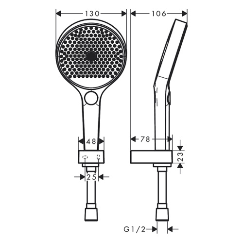 Hansgrohe Rainfinity Душевой набор (ручной душ 130мм, 3jet, держатель, шланг 1600мм), цвет: хром фото в интернет-магазине САНТЕХСИТИ