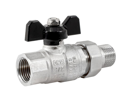 Кран с полусгоном PROFACTOR STRONG 1/2" прямой фото в интернет-магазине САНТЕХСИТИ