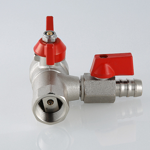 Кран шаровой VALTEC с обратным клапаном и дренажом 1/2" вн-вн. фото в интернет-магазине САНТЕХСИТИ