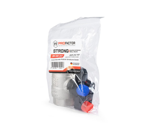 Кран шаровый PROFACTOR STRONG 3/4" вн.-вн бабочка фото в интернет-магазине САНТЕХСИТИ