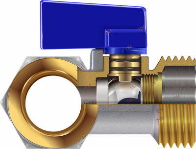 4-Трехпроходной кран для стиральной машины结构