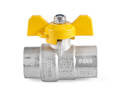 Кран шаровой Profactor для газа 1/2" вн.-вн. бабочка (12/120) фото в интернет-магазине САНТЕХСИТИ