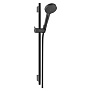 Hansgrohe Vernis Blend Душевой комплект с штангой 65см., ручным душем и шлангом, цвет: черный матовый фото в интернет-магазине САНТЕХСИТИ