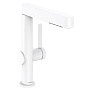 Hansgrohe Finoris Смеситель для раковины, 1 отв., с вытяжным душем 2jet, с донным клапаном Push-Open, цвет: белый матовый фото в интернет-магазине САНТЕХСИТИ