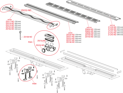 Трап для душа ALCAPLAST APZ18-850M с порогами из нерж. фото в интернет-магазине САНТЕХСИТИ
