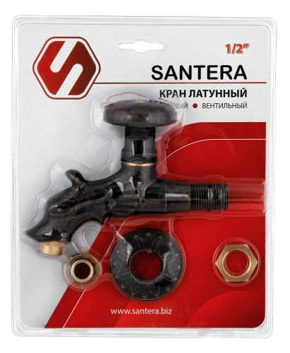 Кран SANTERA декор. с нос. вентильный "дракон" 1/2" фото в интернет-магазине САНТЕХСИТИ