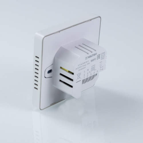 Термостат комнатный VALTEC VT.AC608.W.0 c WIFI 230В/16A белый фото в интернет-магазине САНТЕХСИТИ