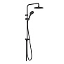Hansgrohe Vernis Blend Душевая стойка с верхним душем 200 1jet Reno, EcoSmart, цвет: матовый черный фото в интернет-магазине САНТЕХСИТИ