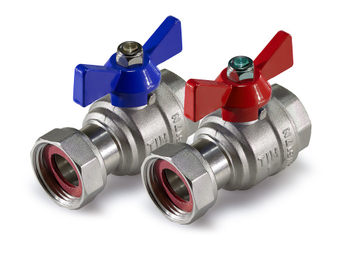 Кран шаровой прямой с накидной гайкой 1" TIM M328-4 фото в интернет-магазине САНТЕХСИТИ