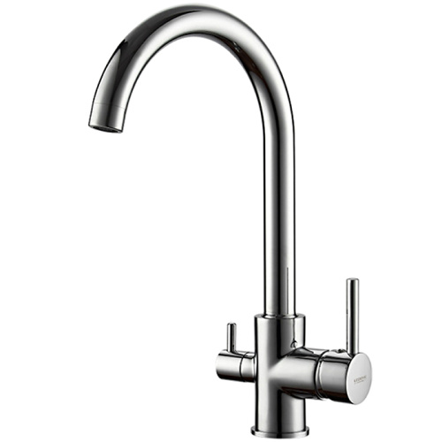 Смеситель для кухни со встроенным фильтром (краном) под питьевую воду Ledeme L4255-3 фото в интернет-магазине САНТЕХСИТИ