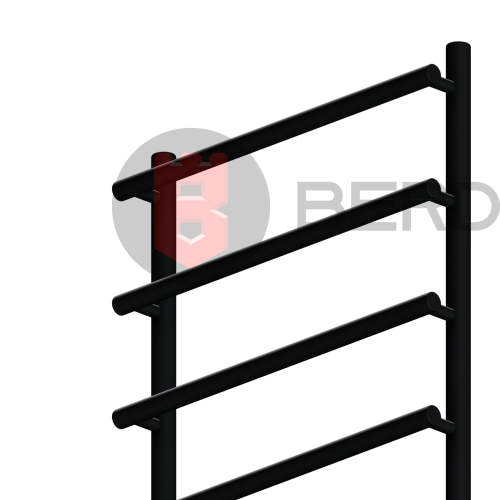 Полотенцесушитель цв. черный мат. P2 50х100 фото в интернет-магазине САНТЕХСИТИ