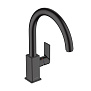 Hansgrohe Vernis Shape M35 Смеситель для раковины, однорычажный, излив 260 мм, цвет: матовый черный фото в интернет-магазине САНТЕХСИТИ