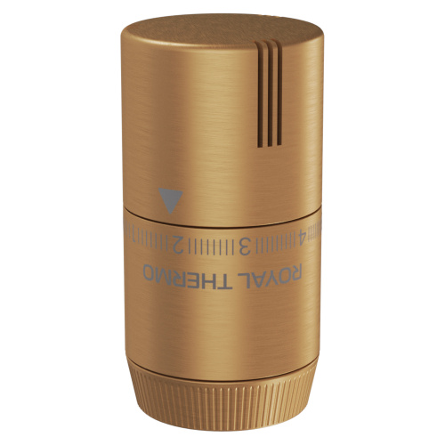 Термоголовка жидкостная Royal Thermo Design М30х1,5 (золото матовое) фото в интернет-магазине САНТЕХСИТИ