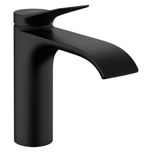 Hansgrohe Vivenis Смеситель для раковины, на 1 отв., с донным клапаном, цвет: черный матовый фото в интернет-магазине САНТЕХСИТИ