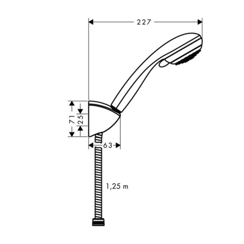 Hansgrohe Crometta 85 Vario Ручной душ, 8,5см, с держателем, цвет: хром фото в интернет-магазине САНТЕХСИТИ