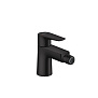 Hansgrohe Talis E Смеситель для биде на 1 отв, с донным клапаном, излив 116мм, цвет: черный матовый фото в интернет-магазине САНТЕХСИТИ