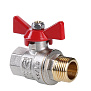 Кран шаровый VALTEC 1/2" вн.-нар. рукоятка бабочка фото в интернет-магазине САНТЕХСИТИ