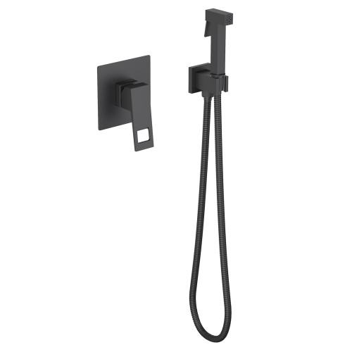 Смеситель встроенный с гигиеническим душем Timo Briana 7189/03SM черный фото в интернет-магазине САНТЕХСИТИ