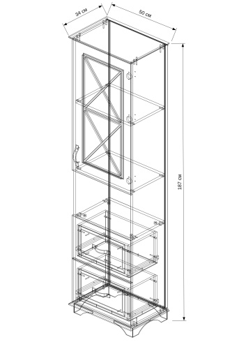 50 Пенал-шкаф Duglas 50 №2 фото в интернет-магазине САНТЕХСИТИ