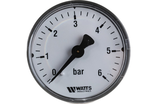 Манометр WATTS F+R100(MDA) аксиальный  50мм 6 бар фото в интернет-магазине САНТЕХСИТИ