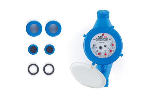 Счетчик GROEN для холодной воды мокроход WRC (plastic) 3/4" (190 мм)  (GROEN) фото в интернет-магазине САНТЕХСИТИ