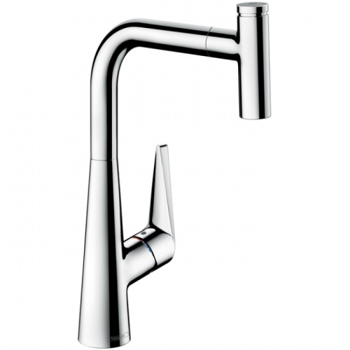 Hansgrohe Talis Select S, Смеситель для кухни, с выдвижным душем, Цвет: хром фото в интернет-магазине САНТЕХСИТИ