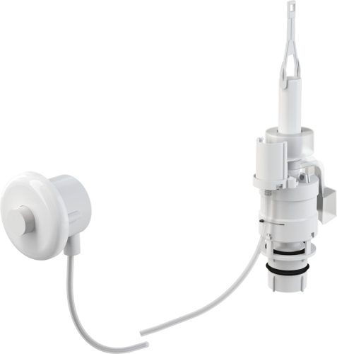 Кнопка пневматического смыва на расстоянии ALCAPLAST – ручное управление, белый, монтаж: в стену фото в интернет-магазине САНТЕХСИТИ