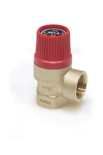 Клапан предохранительный TIM 1/2" вр/вр  1.5bar фото в интернет-магазине САНТЕХСИТИ