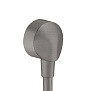 Hansgrohe FixFit Шланговое подсоединение, цвет: шлифованный черный хром фото в интернет-магазине САНТЕХСИТИ