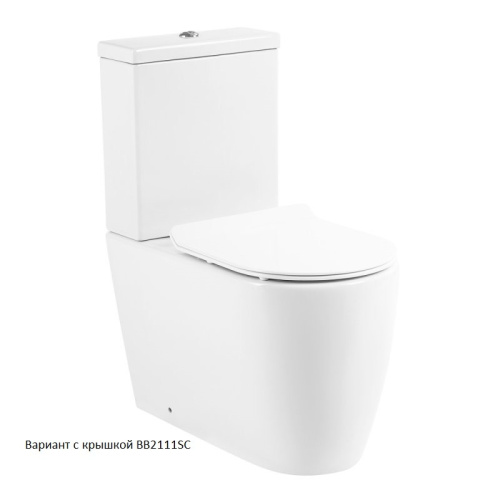 Унитаз-компакт безободковый BelBagno MARINO BB105CPR + BB105T+BB105SC фото в интернет-магазине САНТЕХСИТИ