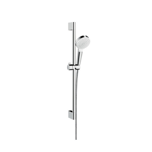 Hansgrohe Crometta Vario Unica Душевой набор: штанга 650mm, ручной душ, 1jet (Rain), шланг, цвет: белый/хром фото в интернет-магазине САНТЕХСИТИ