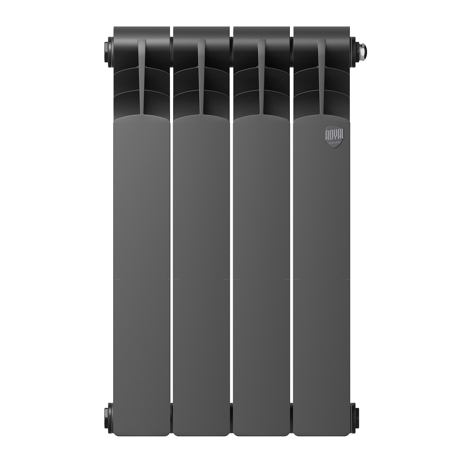 Радиатор биметаллический Royal Thermo Revolution Bimetall 500 2.0/Noir Sable – 4 секц. фото в интернет-магазине САНТЕХСИТИ
