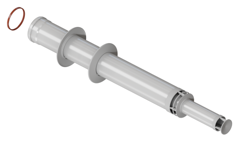 Труба коаксиальная VIVAT с наконечником антилед D60/100-0.75м фото в интернет-магазине САНТЕХСИТИ