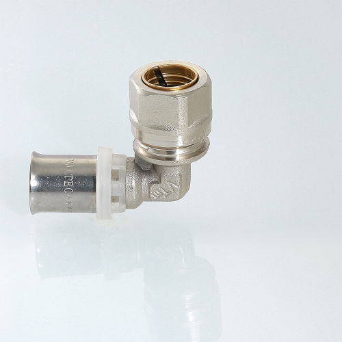 Пресс фитинг VALTEC Угол 16мм с переходом на обжим 15мм фото в интернет-магазине САНТЕХСИТИ