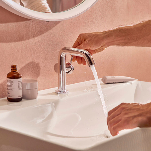 Hansgrohe Tecturis S Смеситель для раковины, 1 отв., с донным клапаном, цвет: хром фото в интернет-магазине САНТЕХСИТИ